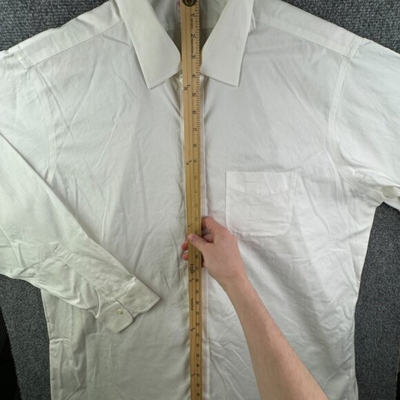 Brooks Brothers Men Non Iron Button Up Long Sleeve 17.5 36 Traditional White - Picture 3 of 16